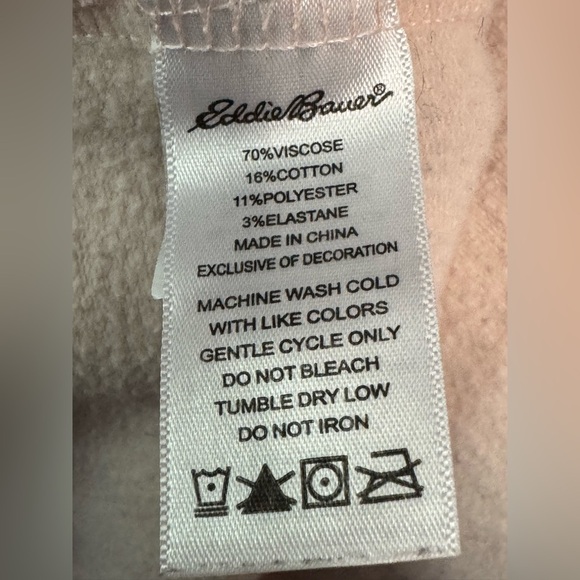 Eddie Bauer light pink full zipper hoodie - Picture 6 of 7